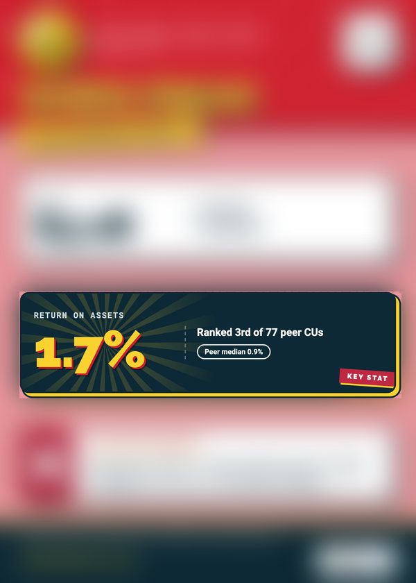 A peer card, back with most stats hidden