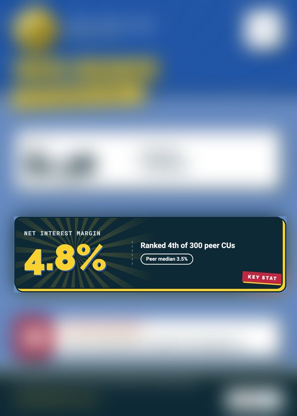 A peer card, back with most stats hidden