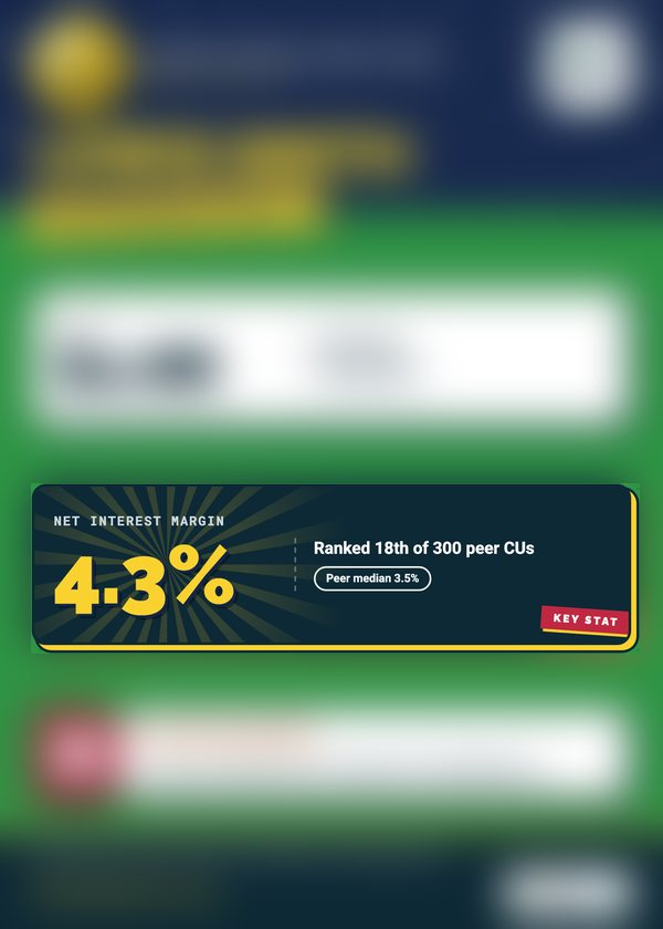 A peer card, back with most stats hidden