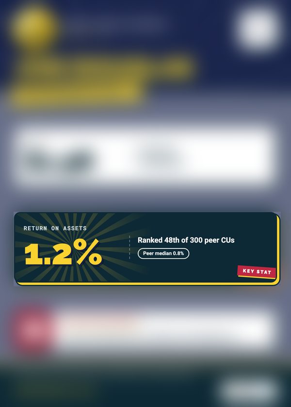 A peer card, back with most stats hidden