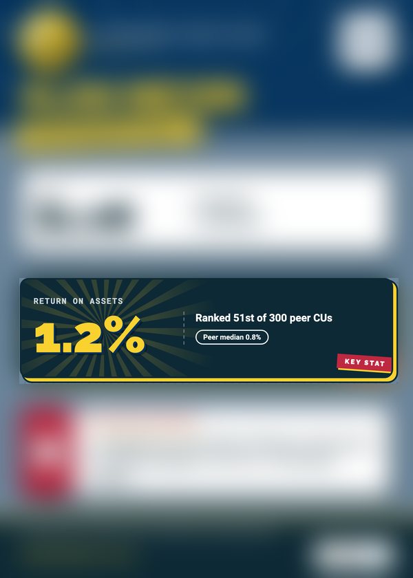 A peer card, back with most stats hidden