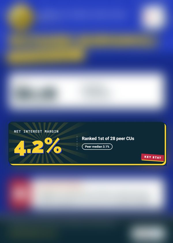 A peer card, back with most stats hidden