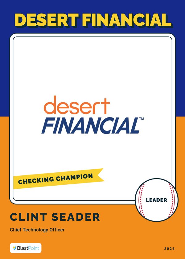Desert financial card, front