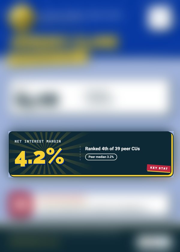 A peer card, back with most stats hidden